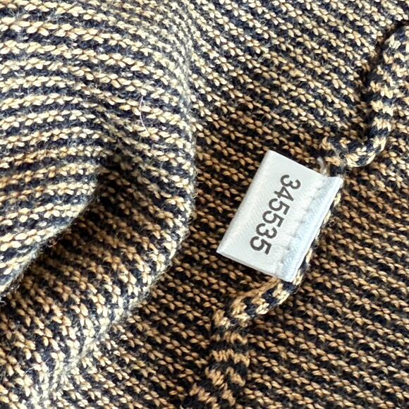 Ann Taylor Black Lace Stripe Whimsigoth Fairygoth Grandmacore Cardigan Sweater L - Picture 9 of 9